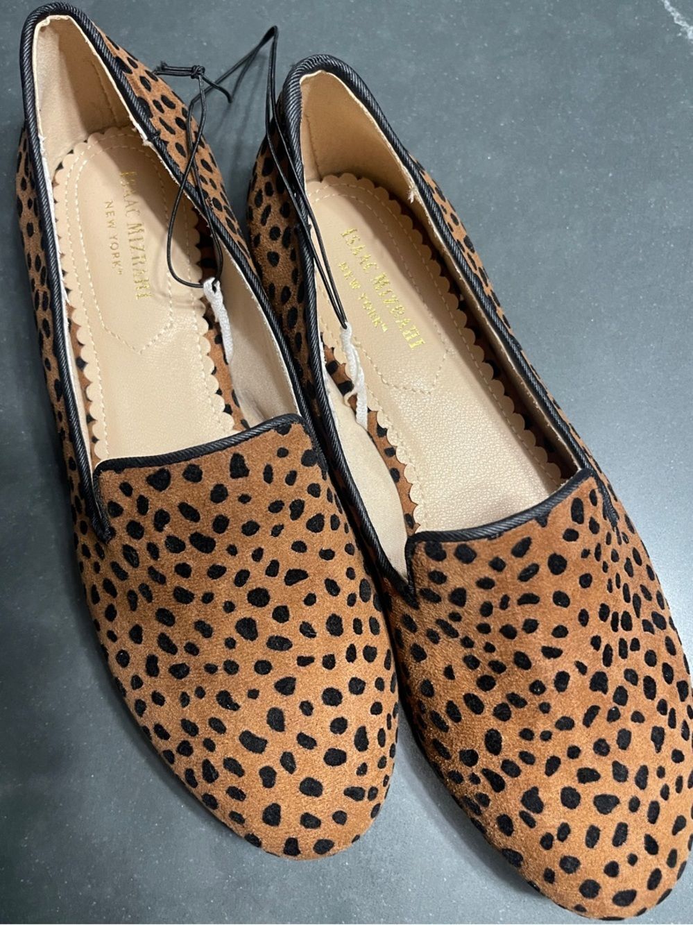 Isaac Mizrahi Leopard Print Suede Loafers - Brown/Black